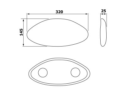 Polysan Yoro podhlavník do vany antracit 250504
