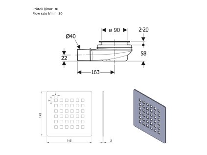 Polysan sifon vaničkový 90 bílá 17741