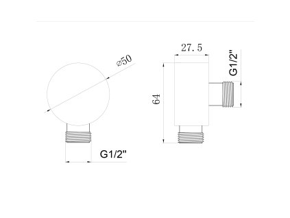 Bruckner vývod sprchy mosaz chrom 621.300.1