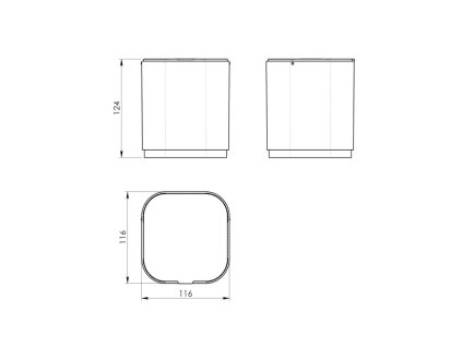 Gedy Seventy stolní odpadkový koš výklopný plast béžová 630866