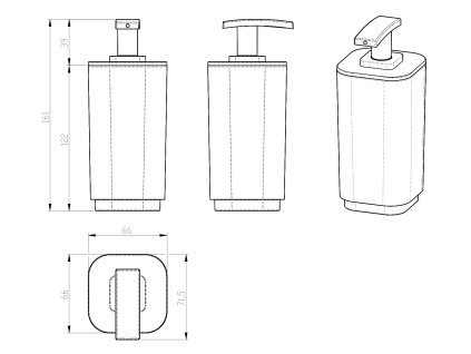 Gedy Seventy dávkovač mýdla na postavení béžová 638266