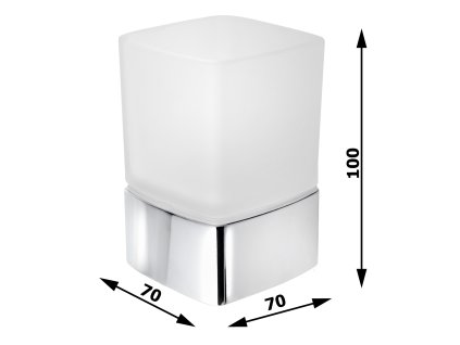 Gedy Lounge sklenka na postavení mléčné sklo chrom 549813