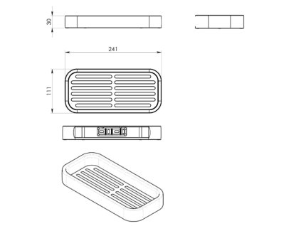 Gedy Smart drátěná police do sprchy černá 321814