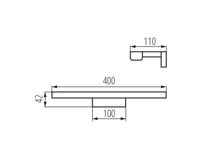 Sapho Kanlux Asten LED osvětlení zrcadla 40 cm 8W chrom 26680