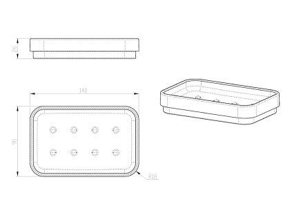 Gedy Seventy mýdlenka na postavení černá 631214