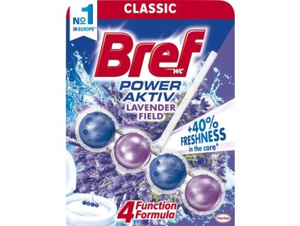 Bref Power Aktiv WC blok v kuličkách levandule 50g 104001L