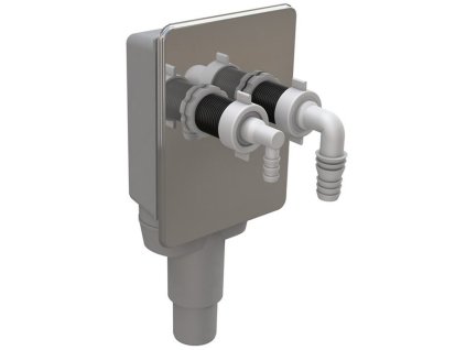 Bruckner podomítkový sifon pro pračku a sušičku 40/50 mm chrom 168.345.0