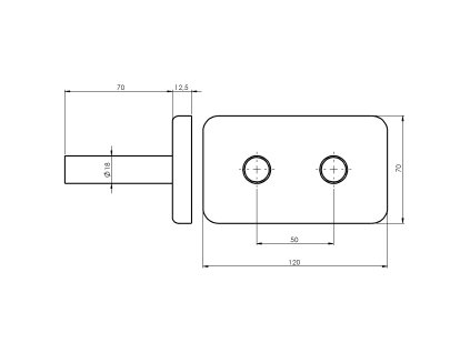 Bruckner Wicher krycí rozeta pro středové připojení 50 mm chrom 600.315.1