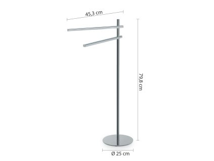 Gedy CIRCE stojan s držákem ručníků kulatý chrom 143113