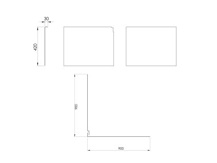 Polysan CARMEN panel rohový pravý bílá 30326