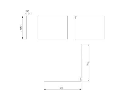 Polysan CARMEN panel rohový levý bílá 30328