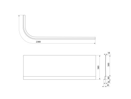Polysan VIVA R 175 panel čelní černá mat 78319.21