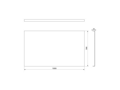 Polysan PLAIN panel boční 100 x 59 cm černá mat 72723.21