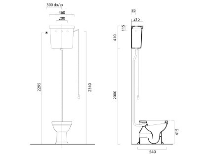 GSI CLASSIC WC mísa 54 x 37 cm zadní odpad bílá 871111