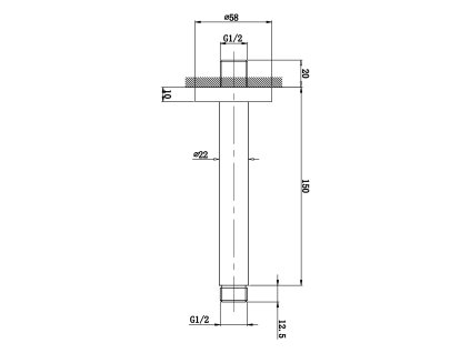 Sapho Nancy sprchové ramínko 150 mm chrom 1205-06