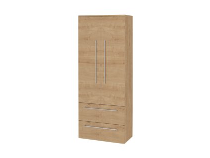 Mereo Bino koupelnová skříňka vysoká dvojitá 163 cm dub Arlington CN629