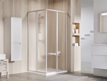 Ravak Supernova sprchový kout čtvercový 90 x 90 x 195 cm dvoukřídlé satin grape 14V70UO2ZGS