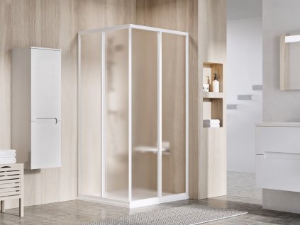 Ravak Supernova sprchový kout čtvercový 90 x 90 x 195 cm dvoukřídlé bílá grape 14V701O2ZGS