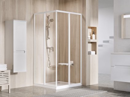 Ravak Supernova sprchový kout čtvercový 90 x 90 x 195 cm dvoukřídlé bílá čiré 14V701O2Z1S