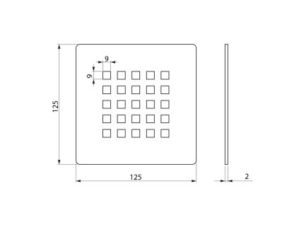 Polysan TRENECA čtvercová krytka sifonu bílá 85999.10