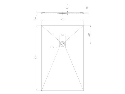 Polysan Treneca sprchová vanička z litého mramoru 140 x 90 cm s možností úpravy rozměru béžová mat 84309.81