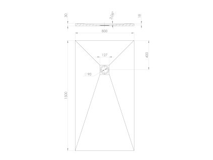 Polysan Treneca sprchová vanička z litého mramoru 150 x 80 cm s možností úpravy rozměru béžová mat 84305.81