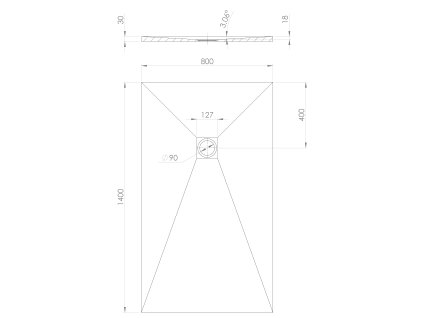 Polysan Treneca sprchová vanička z litého mramoru 140 x 80 cm s možností úpravy rozměru béžová mat 84304.81