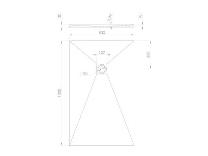 Polysan Treneca sprchová vanička z litého mramoru 130 x 80 cm s možností úpravy rozměru béžová mat 84303.81