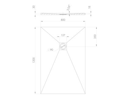 Polysan Treneca sprchová vanička z litého mramoru 120 x 80 cm s možností úpravy rozměru béžová mat 84302.81