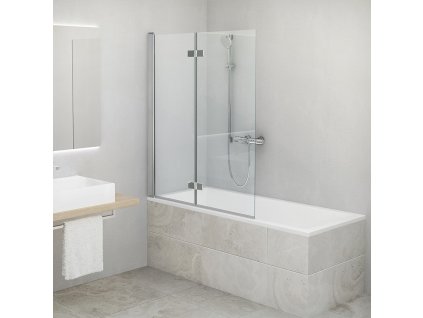 Roth Cariba Line vanová zástěna 120  x 150 cm zalamovací levá brillant transparent CI 2PL 120150 VPE