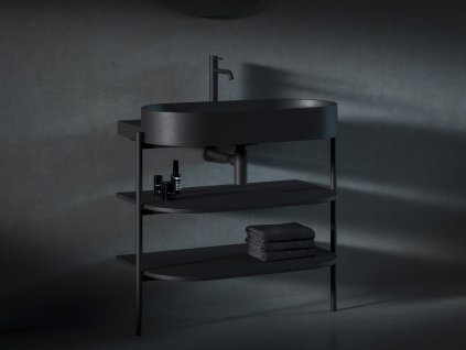 Ravak CS Yard konstrukce pod umyvadlo Yard 86,8 x 49,5 x 76,5 cm kov matná černá D80000D006