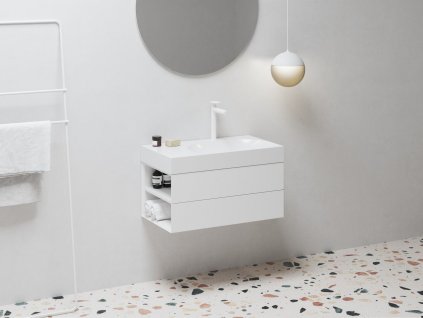 Ravak SD Lite 80 L koupelnová skříňka bez umyvadla 80 x 45 x 43 cm levá bílá X000001873