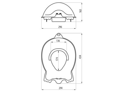 Aqualine Duck dětské WC sedátko šedá 366420