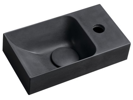 Sapho Piccolino betonové umývátko 30,8 x 10 x 17 cm baterie vpravo antracit PK30516