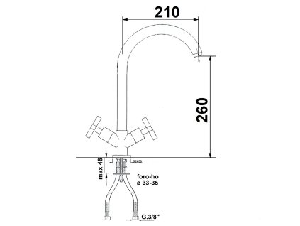 Sapho Trax dřezová baterie stojánková bez výpusti chrom 619
