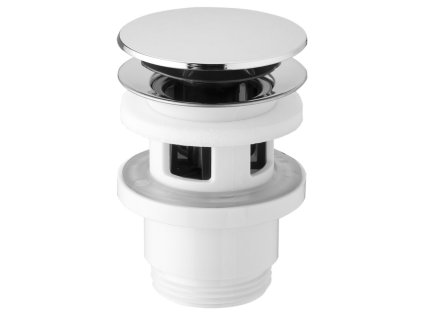 Bruckner umyvadlová výpust 5/4 click-clack velká zátka 32-52 mm plast chrom 151.309.1