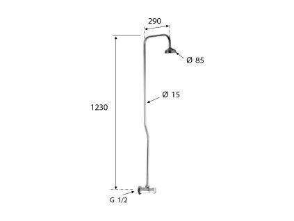 Bruckner Tempor sprchový sloup se samouzavíracím ventilem chrom 937.139.1