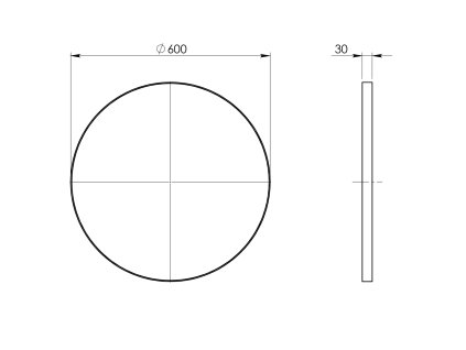 Gedy zrcadlo kulaté v plastovém rámu 60 cm bílá 600002