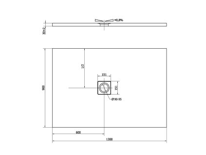 Polysan Flexia sprchová vanička 130 x 90 cm s možností úpravy rozměru litý mramor béžová matná 72896.81
