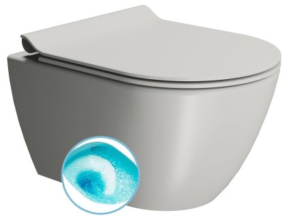 GSI Pura závěsná wc mísa Swirlflush 36 x 50 cm keramika cenere dual-mat šedá 881617
