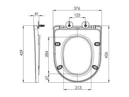 Bruckner Leon wc sedátko slim soft close duroplast bílá 301.307.4