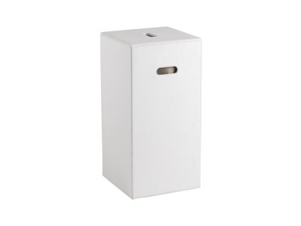 Gedy Luxury koš na prádlo 30 x 61,8 x 30 cm koženka bílá 103602
