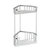Sapho Smart 2482 dvoupatrová police 20 x 32,5 x 15 cm chrom
