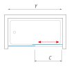 Roth LLV2/1400 vanová zástěna s posuvnými dveřmi 140 x 150 cm 572-1400000-00-02 brillant / transparent