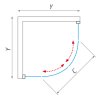 Roth Proxima Line čtvrtkruhový sprchový kout 100 x 100 cm 531-100R55N-00-15 brillant / satinato