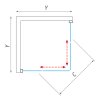 Roth LLS2/800 Smont čtvercový sprchový kout 80 x 80 x 190 cm 554-8000000-00-02 brillant / transparent