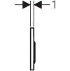 Geberit Omega 20 115.085.KJ.1 ovládací tlačítko bílá / pochromovaná lesklá / bílá