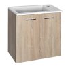 Aqualine ZOJA/KERAMIA FRESH umyvadlová skříňka 49x50x235cm dub platin 51047DP
