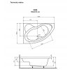 Arttec Niké Classic SOR01854 vana asymetrická akrylátová levá 160 x 105 cm