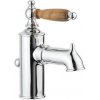 Raf Nilo NL21W umyvadlová baterie stojánková s výpustí chrom - dřevěná ručka